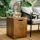 Honhorrs 16-Inch Propane Hideaway Table, Wood-Grain MgO Body with Carry Handles and Adjustable Feet
