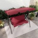 Honhorrs Three-Seat Cushioned Patio Swing, Adjustable Canopy and Steel Frame with 500-Lb Capacity