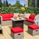 Honhorrs 30-Inch Propane Fire Table, Ceramic Top and 50,000-BTU Burner with Lava Rocks and PVC Cover