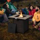 Honhorrs 30-Inch Propane Fire Table, Ceramic Top and 50,000-BTU Burner with Lava Rocks and PVC Cover