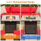 Honhorrs 30-Inch Propane Fire Table, Ceramic Top and 50,000-BTU Burner with Lava Rocks and PVC Cover