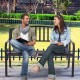 Honhorrs 50-Inch Steel Garden Loveseat Bench, Outdoor Seating with Armrests and Four-Leg Support