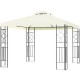 Honhorrs 10-by-10-Foot Patio Gazebo, Two-Tier Canopy on a Steel Frame with Decorative Side Panels
