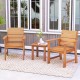 Honhorrs Pair of Hardwood Patio Armchairs, Slatted Seats and 102-Degree Backs with Crossbar Support
