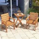 Honhorrs Pair of Hardwood Patio Armchairs, Slatted Seats and 102-Degree Backs with Crossbar Support