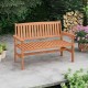 Owlyin Two-Person Solid-Wood Patio Loveseat, Curved Seat with Armrests and 530-Lb Total Load Rating