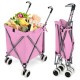 Honhorrs Folding 24-Gallon Utility Cart — Oxford Bag, Reinforced Steel Frame and Four Caster Wheels