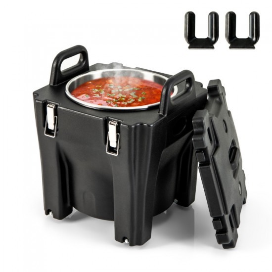 Honhorrs 32-Quart Insulated Food Carrier with Stainless Steel Inner Barrel and Locking Buckles