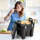 Honhorrs 32-Quart Insulated Food Carrier with Stainless Steel Inner Barrel and Locking Buckles