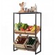 Honhorrs Four-Crate Drink Rack, Two Adjustable-Angle Storage Rails with Top Shelf and Hanging Hooks