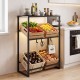 Honhorrs Four-Crate Drink Rack, Two Adjustable-Angle Storage Rails with Top Shelf and Hanging Hooks