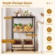 Honhorrs Four-Crate Drink Rack, Two Adjustable-Angle Storage Rails with Top Shelf and Hanging Hooks