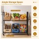 Honhorrs Rolling Six-Crate Beverage Rack, Two Adjustable Tilt Levels with Four Wheels and Side Hooks