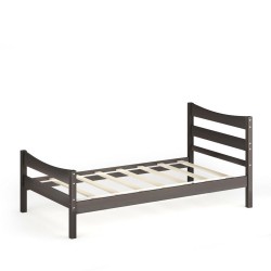 XVX Twin Pine Platform Bed Frame: Plywood Mattress Slats, Headboard, Footboard and Open Base