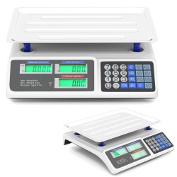 XVX Dual-Display Price-Computing Food Scale, 66-Lb Capacity with Adjustable LCD Backlighting