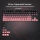XVX Pink-Grey Topographic Keycaps, 98-Key Side-Printed Cherry Set with Backlit Contour Lines