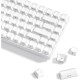 XVX White Crystal Jelly Keycaps, 113-Piece Side-Printed OEM Set for MX-Style Mechanical Switches