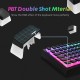 XVX Black Pudding Keycaps, Double-Shot PBT OEM-Profile Set for RGB Mechanical Keyboard Builds