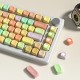 XVX Rainbow Candy MOA Keycaps, 134-Key Dye-Sublimated PBT Set for Custom MX Mechanical Keyboards