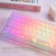 XVX Pink Clear MDA Keycaps, 115-Key Side-Printed PC Set with a Glossy Translucent Finish