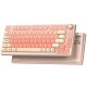 XVX Pink WK75 Wireless Mechanical Keyboard, Jelly MOA Keycaps, Knob, Gasket Mount and RGB Lighting