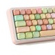 XVX Rainbow Candy MOA Keycaps, 134-Key Dye-Sublimated PBT Set for Custom MX Mechanical Keyboards