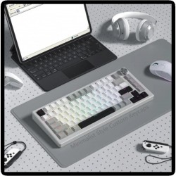 XVX Grey PBT Keycaps, 137-Key Cherry-Profile Set with Double-Shot Legends and Extra Modifiers