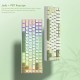 XVX Jade Matcha Keycaps, 127-Piece Cherry-Profile Set with PBT Keys and Translucent Green Accents