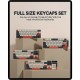 XVX Retro Red Accent Keycaps, 137-Key Double-Shot PBT Set for MX Mechanical Keyboard Upgrades