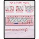 XVX Pink-and-White Blossom Keycaps, 131-Piece MOA PBT Set with Japanese-Inspired Dye-Sub Artwork
