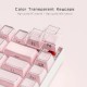 Pink Crystal Jelly Keycaps by XVX, 113-Key OEM Set with Side Legends and MX-Compatible Stems