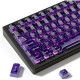 Purple Clear XVX MDA Keycaps, 115-Piece Translucent PC Set for MX Mechanical Keyboard Customization