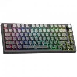 XVX WK75 Wireless Mechanical Keyboard with Control Knob, Gasket Mount and Hot-Swappable RGB Keys