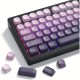 XVX Gradient Purple Japanese Keycaps, Rounded MOA PBT Set with Dye-Sublimated Legends for MX Boards