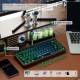 XVX WD75 V2 Walnut Wireless Mechanical Keyboard, QMK/VIA Remapping, Clear Green Keys and RGB
