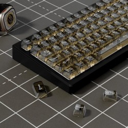 XVX Black Clear MDA Keycaps, 115-Piece Transparent PC Set for MX-Style Mechanical Switches