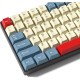 XVX Beige, Blue and Red PBT Keycaps, 137-Key Cherry-Profile Set with Double-Shot Legends