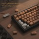 Walnut-Style XVX MOA Keycaps, Japanese Dye-Sublimated PBT Keys for Custom MX Mechanical Keyboards