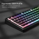 XVX Black Pudding Keycaps, Double-Shot PBT OEM-Profile Set for RGB Mechanical Keyboard Builds