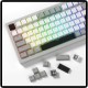XVX Grey PBT Keycaps, 137-Key Cherry-Profile Set with Double-Shot Legends and Extra Modifiers