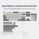 Retro XVX XDA Keycaps, 139-Key PBT Set in Milky White and Grey for MX Mechanical Keyboard Builds
