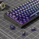 Purple Clear XVX MDA Keycaps, 115-Piece Translucent PC Set for MX Mechanical Keyboard Customization