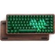 XVX WD75 V2 Walnut Wireless Mechanical Keyboard, QMK/VIA Remapping, Clear Green Keys and RGB