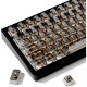 XVX Black Clear MDA Keycaps, 115-Piece Transparent PC Set for MX-Style Mechanical Switches
