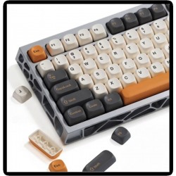 XVX Retro Orange PBT Keycaps, 137-Piece Double-Shot Set for MX-Style Mechanical Keyboard Layouts