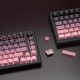 XVX Pink-Grey Topographic Keycaps, 98-Key Side-Printed Cherry Set with Backlit Contour Lines