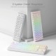XVX White Crystal Jelly Keycaps, 113-Piece Side-Printed OEM Set for MX-Style Mechanical Switches