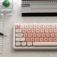 Pink Foundation Jelly Keycaps by XVX, 132-Piece MOA Set with PBT Keys for MX Mechanical Keyboards