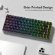 XVX Black Side-Printed PBT Keycaps, 123-Key Shine-Through Set for Custom MX Mechanical Keyboards