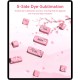 XVX Pink Blossom MOA Keycaps, 131-Key Japanese-Inspired PBT Set for Mechanical Keyboard Builds